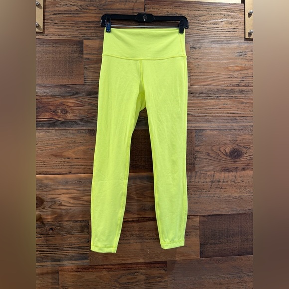 Lululemon Athletica Yellow Leggings High-Waist Stretchy, Like New - Picture 1 of 5